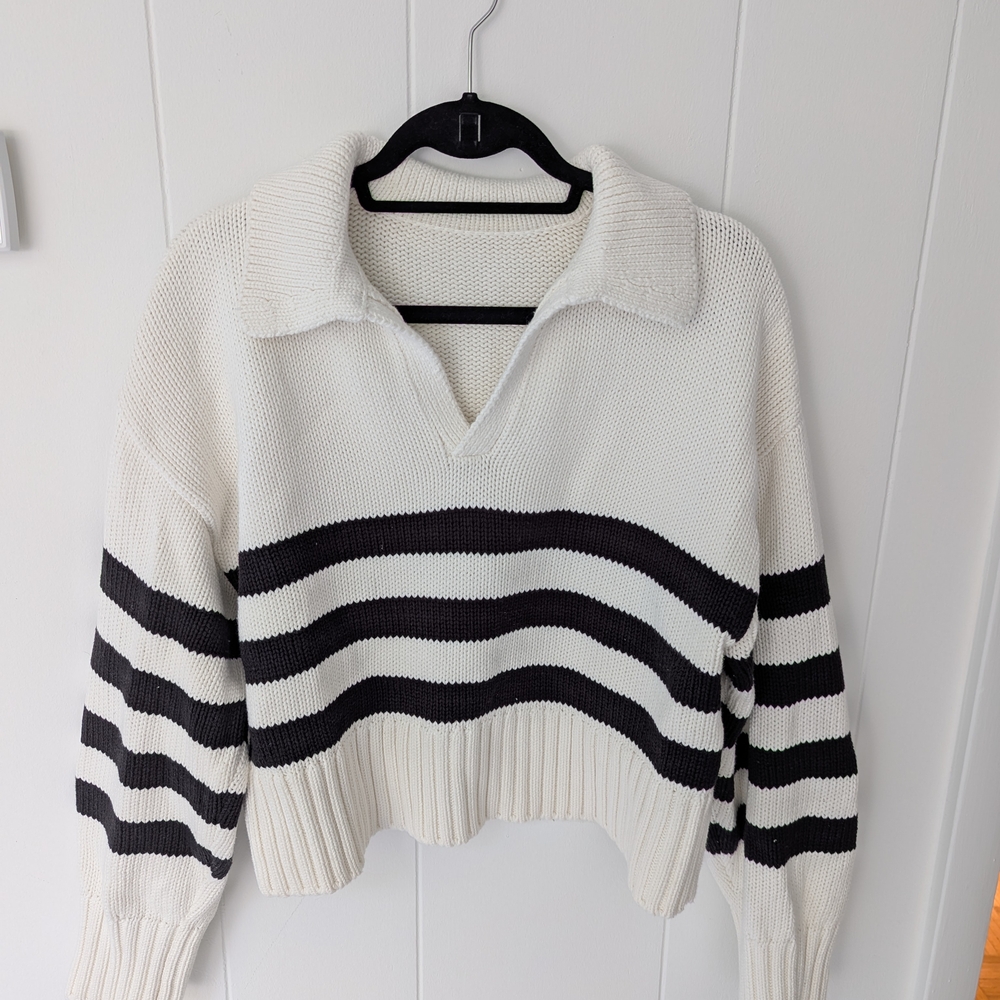Striped Black and White Sweater